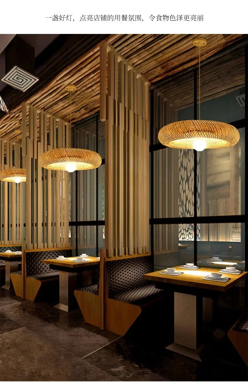 Bamboo Hand Woven Pendant Light for Elegant Home Decor - Smarsty