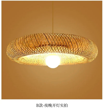 Bamboo Hand Woven Pendant Light for Elegant Home Decor - Smarsty