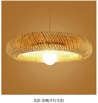 Bamboo Hand Woven Pendant Light for Elegant Home Decor - Smarsty