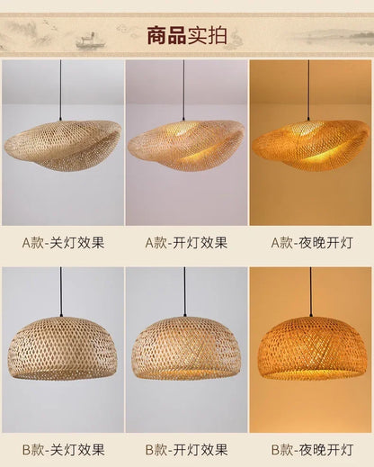 Bamboo Hand Woven Pendant Light for Elegant Home Decor - Smarsty