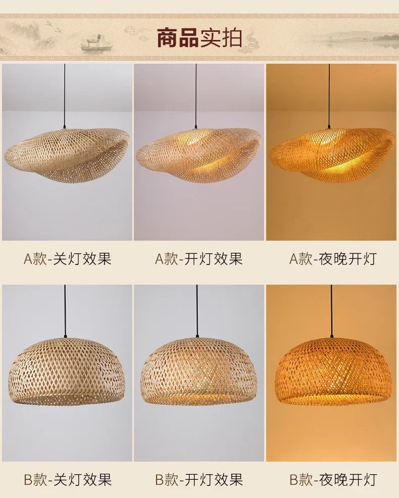 Bamboo Hand Woven Pendant Light for Elegant Home Decor - Smarsty