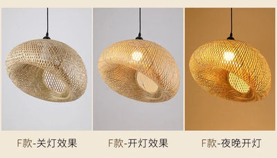 Bamboo Hand Woven Pendant Light for Elegant Home Decor - Smarsty