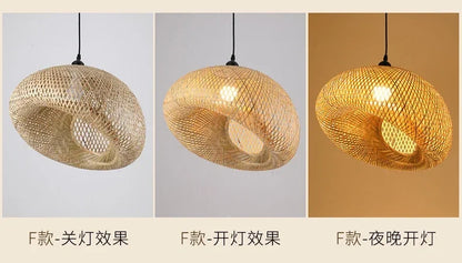 Bamboo Hand Woven Pendant Light for Elegant Home Decor - Smarsty