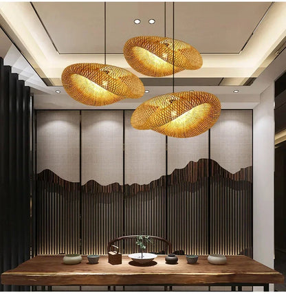 Bamboo Hand Woven Pendant Light for Elegant Home Decor - Smarsty