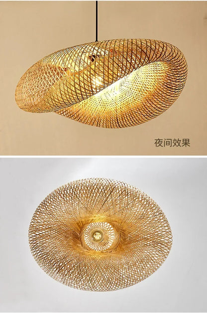 Bamboo Hand Woven Pendant Light for Elegant Home Decor - Smarsty