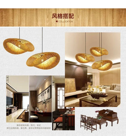 Bamboo Hand Woven Pendant Light for Elegant Home Decor - Smarsty