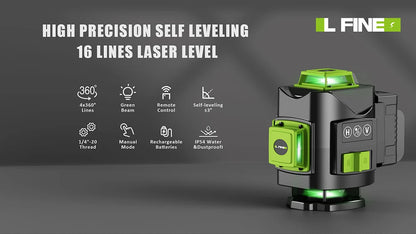 Lfine 4D Laser Level with 360 Degree Self Leveling - Smarsty