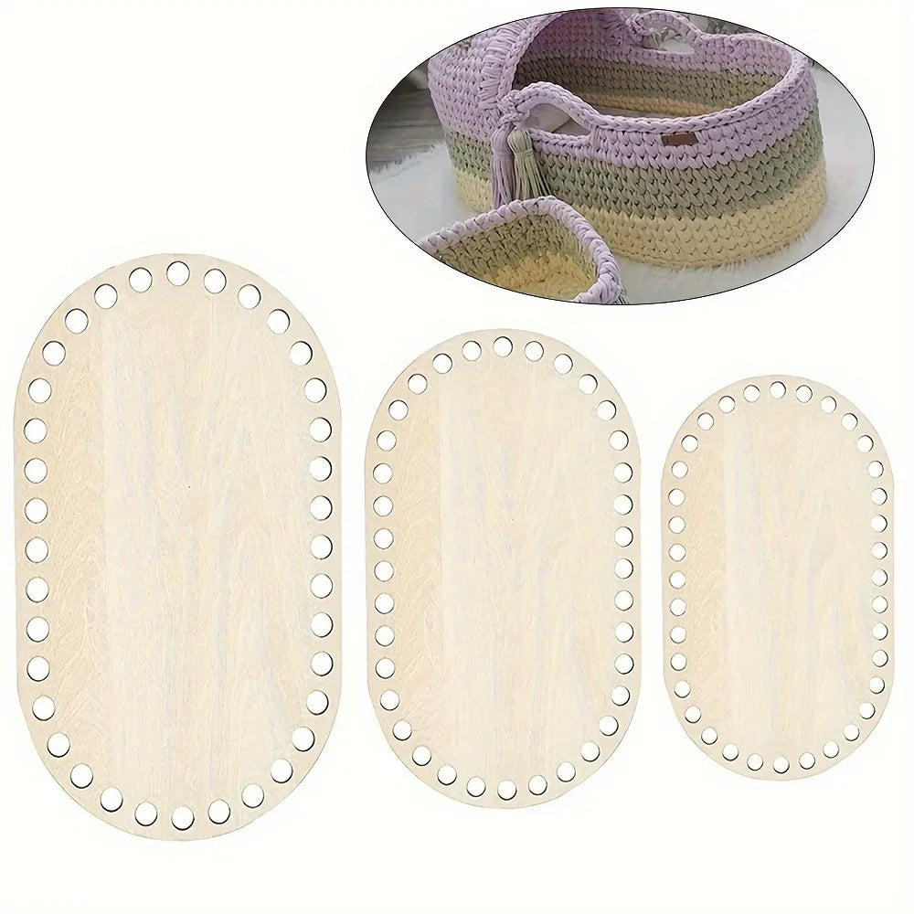 DIY Basket Weaving Supplies Set Natural Wooden Base - Smarsty