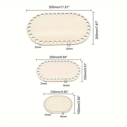 DIY Basket Weaving Supplies Set Natural Wooden Base - Smarsty