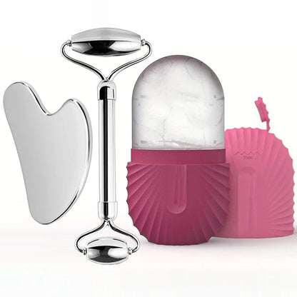 Portable Ice Face Roller Skincare Tool Set - Smarsty