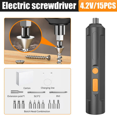 Rechargeable USB Electric Screwdriver for Home DIY - Smarsty