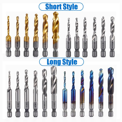 Titanium Plated Tap Drill Bit Set for Precision Tapping - Smarsty