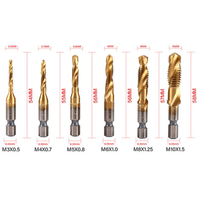 Titanium Plated Tap Drill Bit Set for Precision Tapping - Smarsty