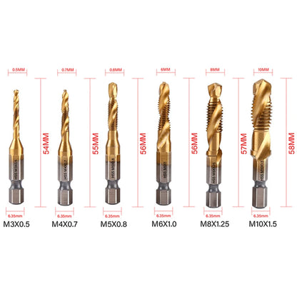 Titanium Plated Tap Drill Bit Set for Precision Tapping - Smarsty