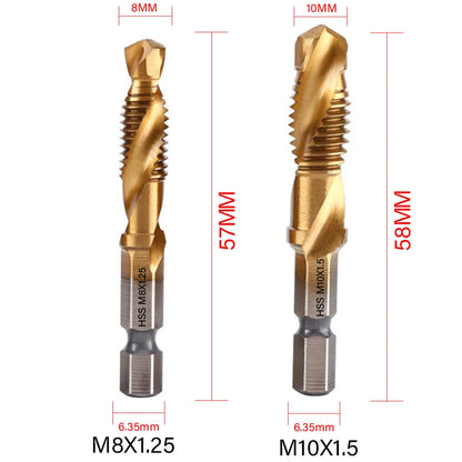 Titanium Plated Tap Drill Bit Set for Precision Tapping - Smarsty