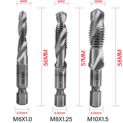 Titanium Plated Tap Drill Bit Set for Precision Tapping - Smarsty