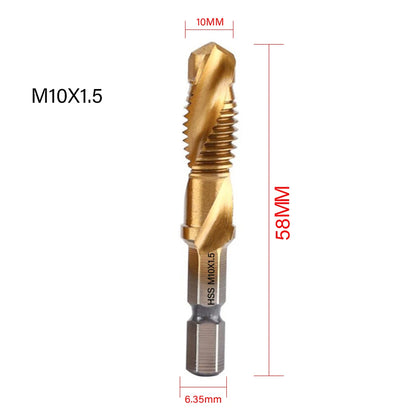 Titanium Plated Tap Drill Bit Set for Precision Tapping - Smarsty
