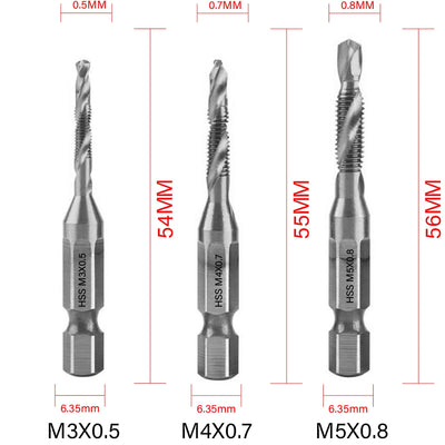 Titanium Plated Tap Drill Bit Set for Precision Tapping - Smarsty