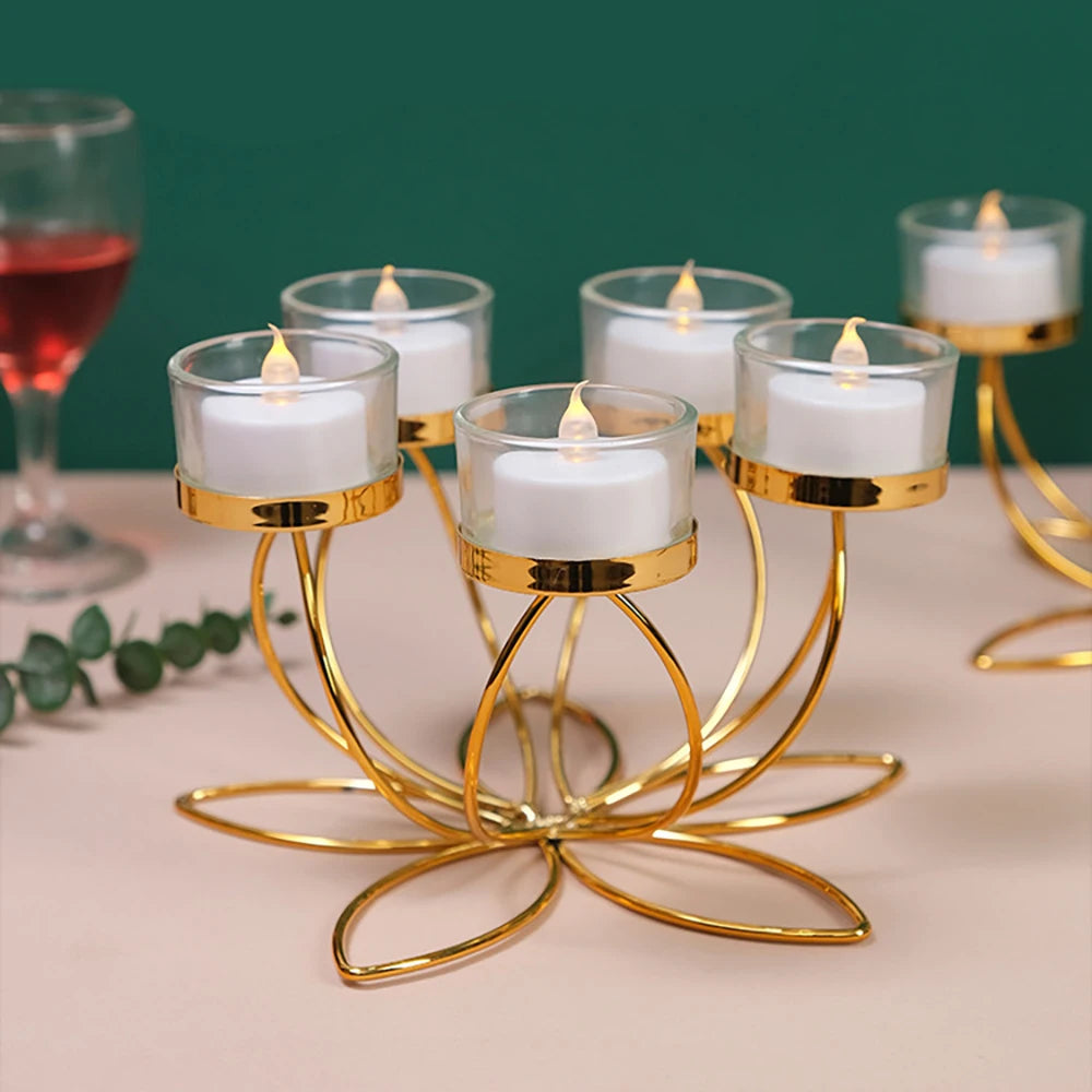 Metal Candlestick Holder for Romantic Table Decor - Smarsty