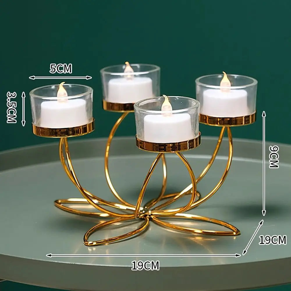 Metal Candlestick Holder for Romantic Table Decor - Smarsty