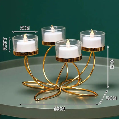 Metal Candlestick Holder for Romantic Table Decor - Smarsty