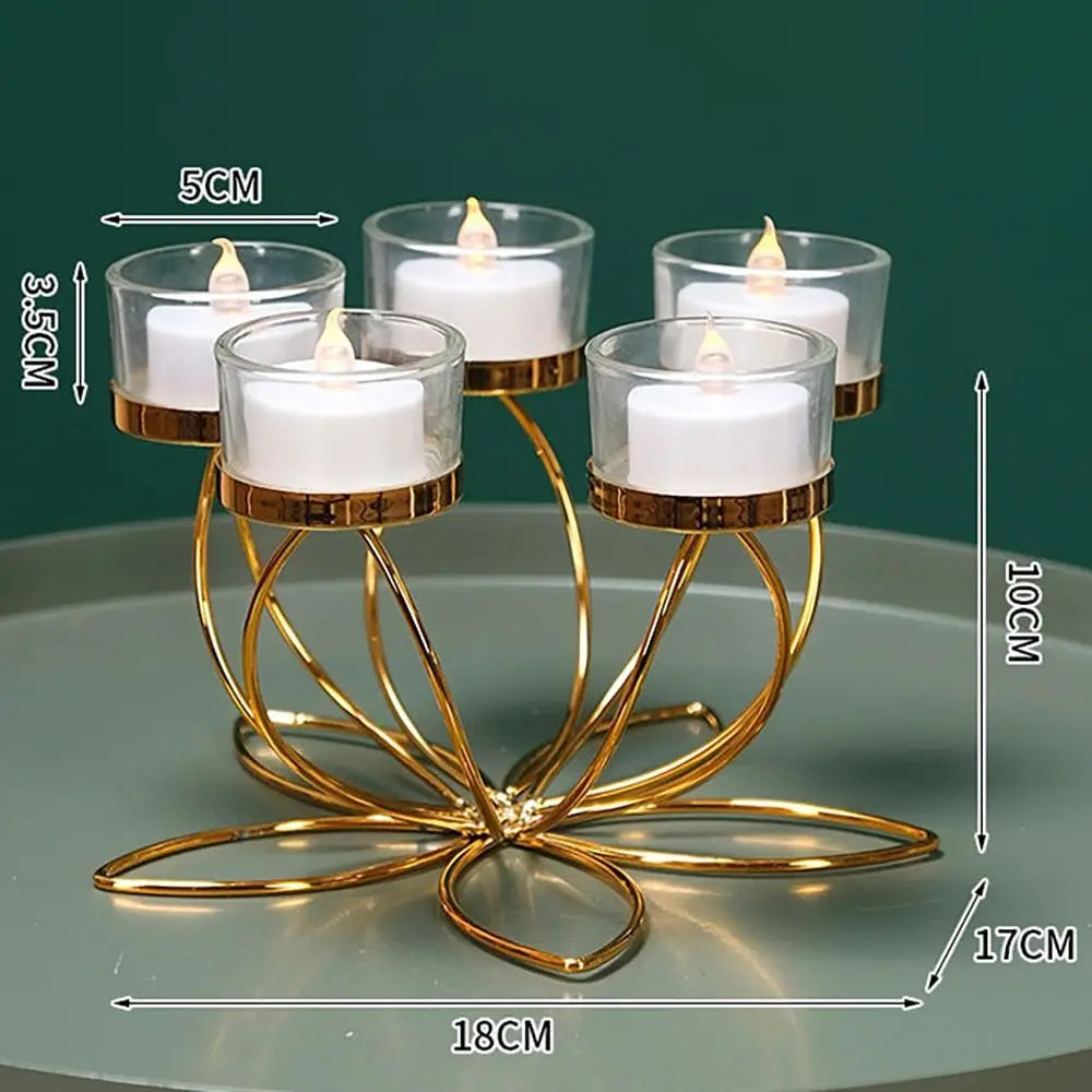 Metal Candlestick Holder for Romantic Table Decor - Smarsty