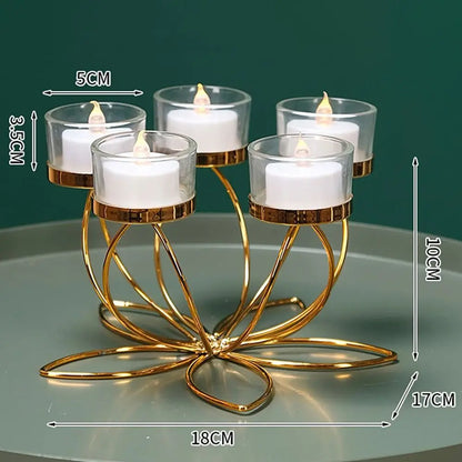 Metal Candlestick Holder for Romantic Table Decor - Smarsty