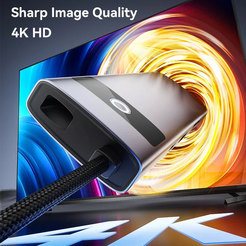 8-in-1 USB-C Hub Docking Adapter with 4K HDMI - Smarsty