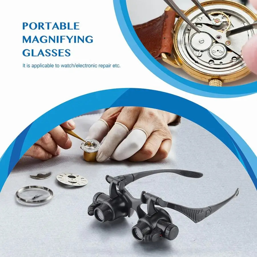 Double Eye Loupe Magnifier with Adjustable Lenses - Smarsty