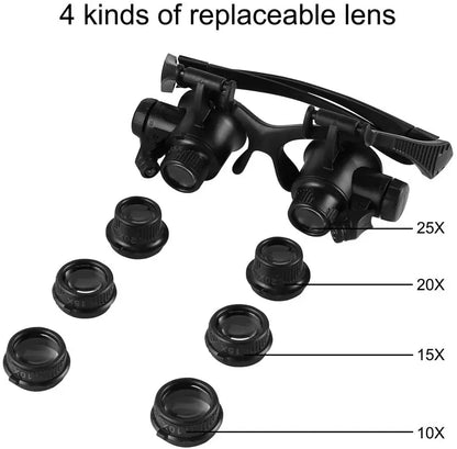 Double Eye Loupe Magnifier with Adjustable Lenses - Smarsty