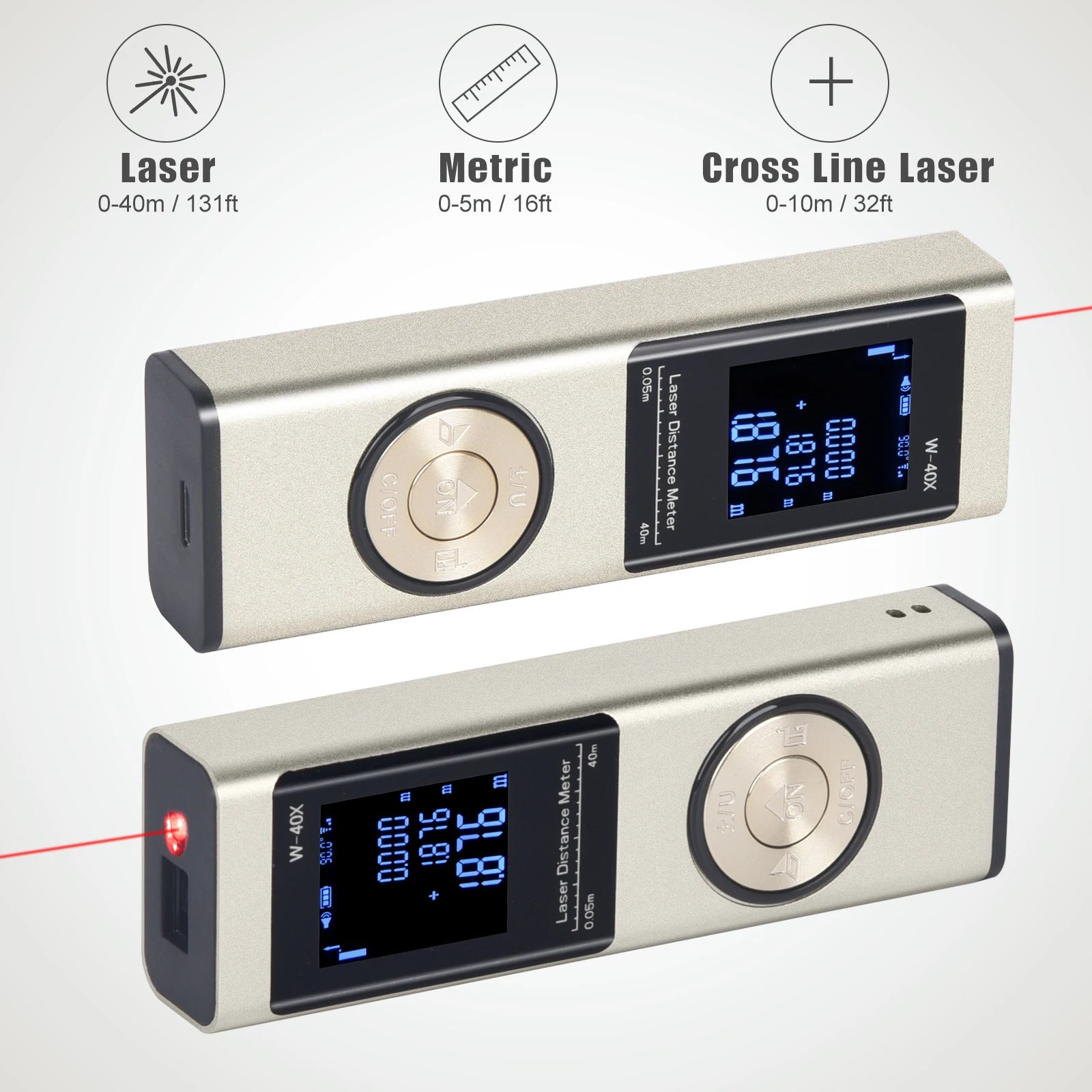 Mini Smart Laser Distance Meter USB Rechargeable Portable Tool - Smarsty