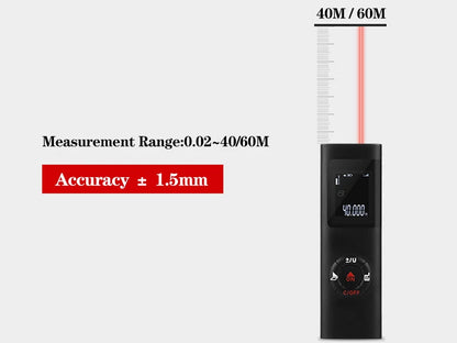 Mini Smart Laser Distance Meter with USB Rechargeable Feature - Smarsty