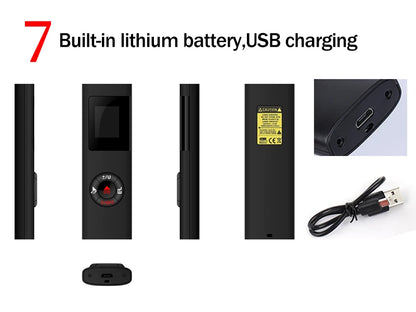 Mini Smart Laser Distance Meter with USB Rechargeable Feature - Smarsty