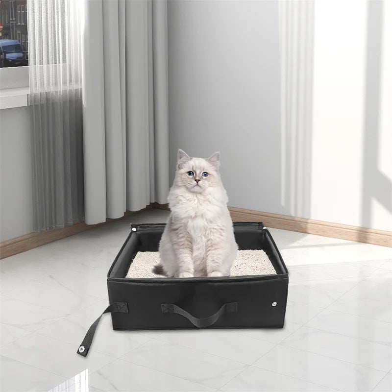 Portable Foldable Cat Litter Box for Travel - Smarsty