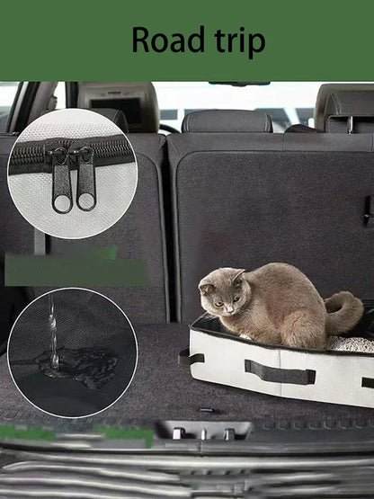 Portable Foldable Cat Litter Box for Travel - Smarsty