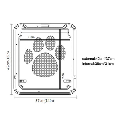 4-Way Lockable Plastic Pet Door for Safe Home Access - Smarsty