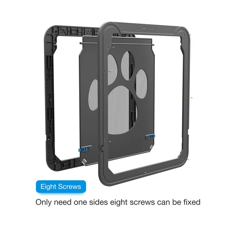 4-Way Lockable Plastic Pet Door for Safe Home Access - Smarsty