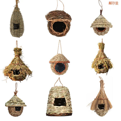 Natural Grass Bird Cage for Outdoor Parrots and Nesting - Smarsty