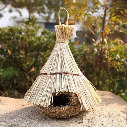 Natural Grass Bird Cage for Outdoor Parrots and Nesting - Smarsty