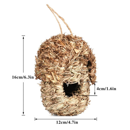 Natural Grass Bird Cage for Outdoor Parrots and Nesting - Smarsty