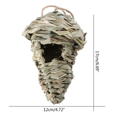 Natural Grass Bird Cage for Outdoor Parrots and Nesting - Smarsty