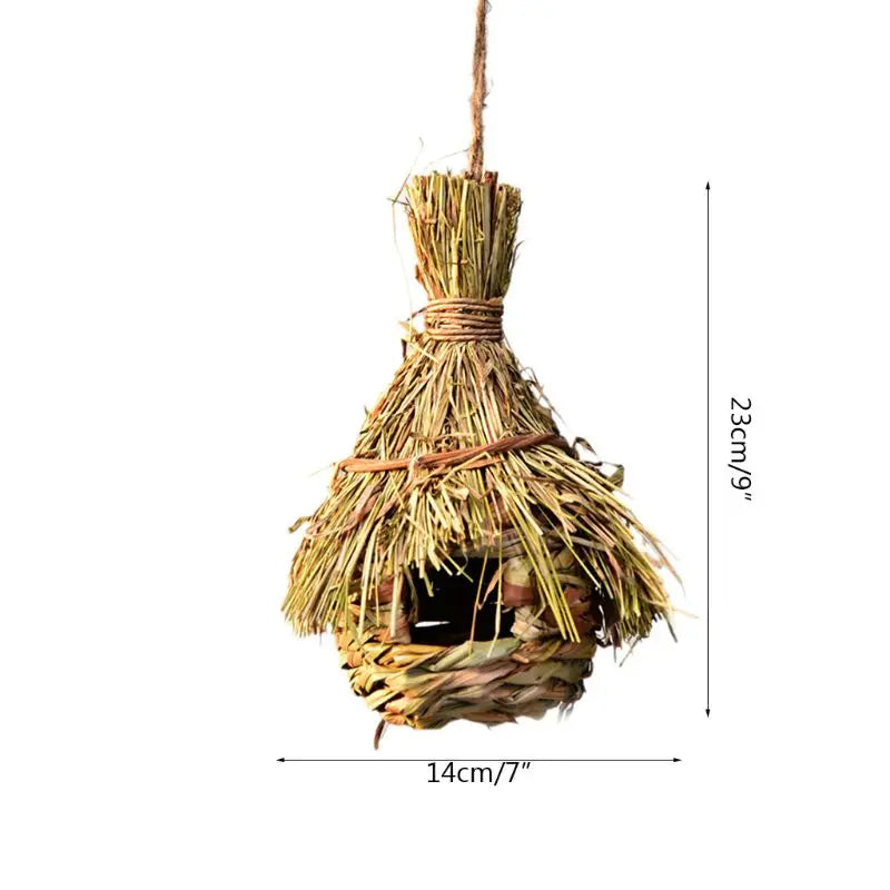 Natural Grass Bird Cage for Outdoor Parrots and Nesting - Smarsty