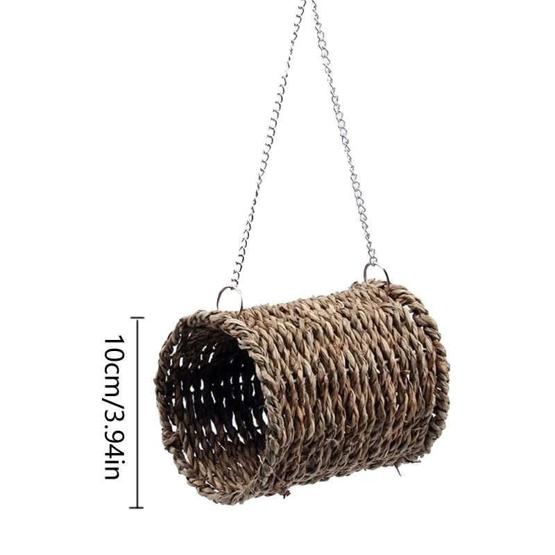 Natural Grass Bird Cage for Outdoor Parrots and Nesting - Smarsty
