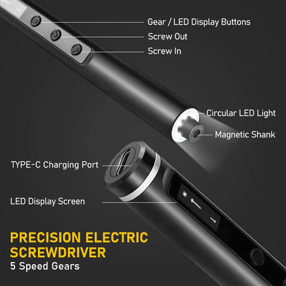 Glacok S6 Max 5-Speed Electric Screwdriver Set - Smarsty