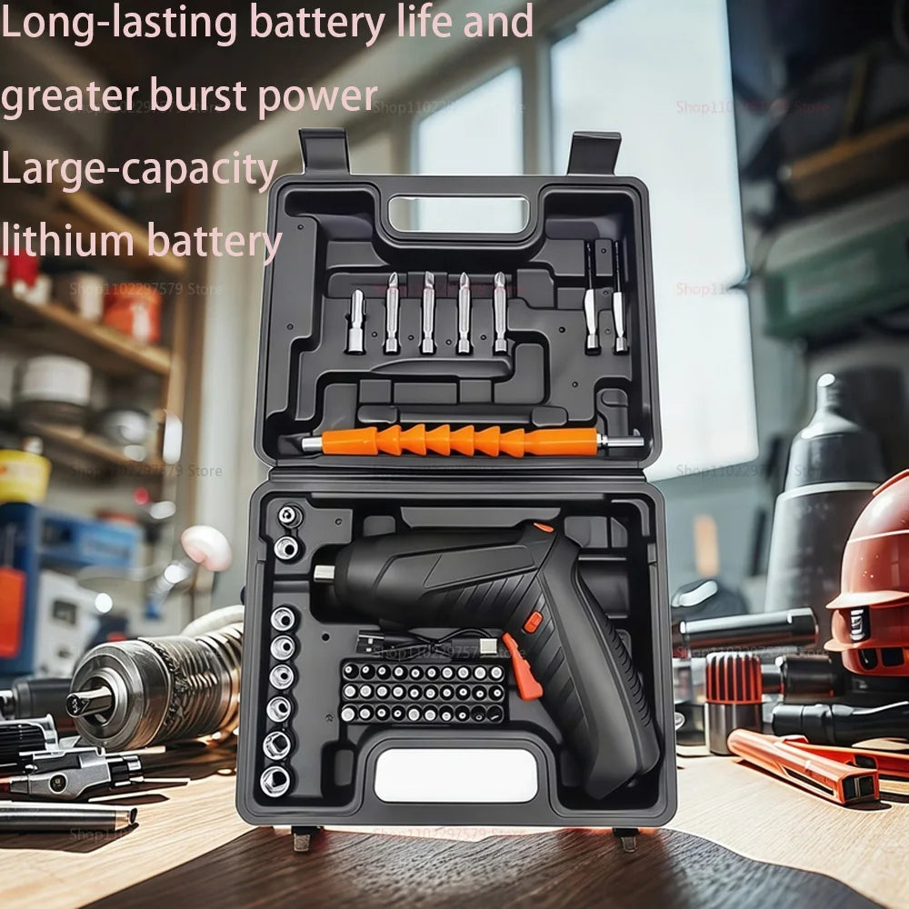 47 Piece Cordless Electric Screwdriver Kit for Home DIY - Smarsty