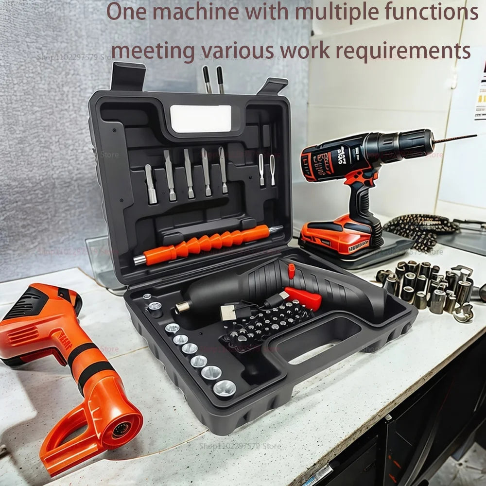 47 Piece Cordless Electric Screwdriver Kit for Home DIY - Smarsty
