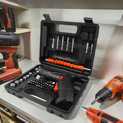 47 Piece Cordless Electric Screwdriver Kit for Home DIY - Smarsty