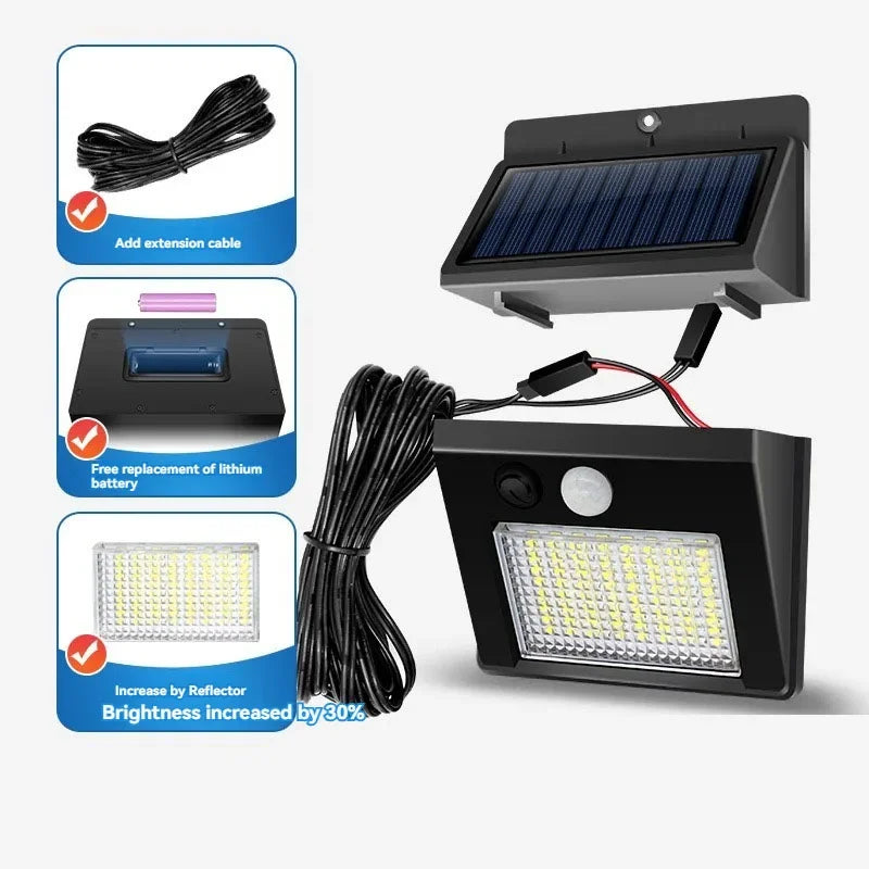 48 LED Solar Motion Sensor Wall Light Waterproof - Smarsty