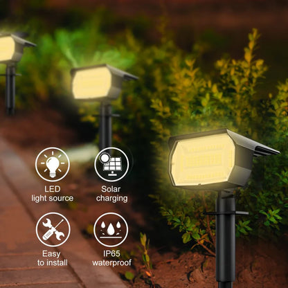 Solar Powered LED Spotlights for Outdoor Landscape Lighting - Smarsty