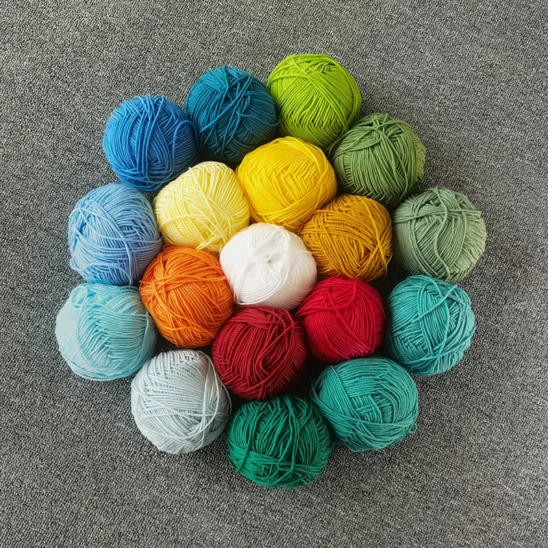 Eco-Friendly 4ply Milk Cotton Knitting Yarn Set - Smarsty